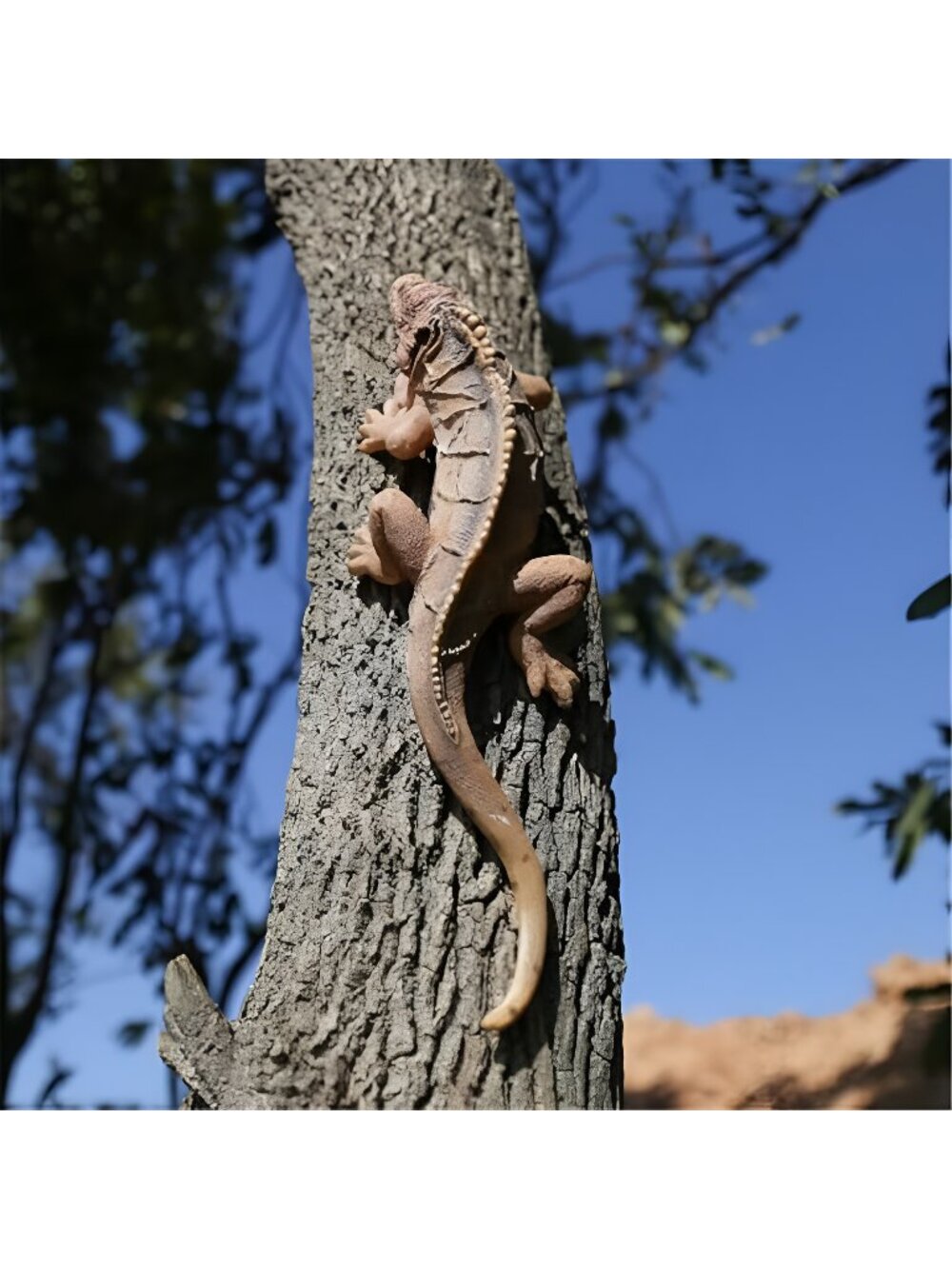 Outdoor Lizard Statue Sculpture Garden Patio Porch Tree Wall Wall Hanging Art